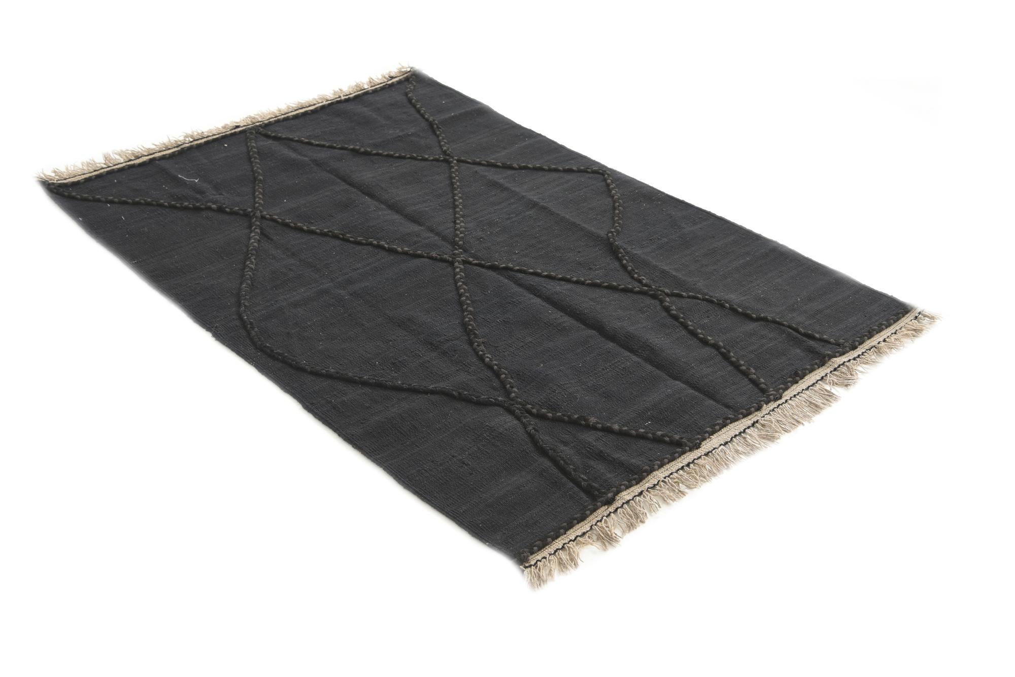 3' 7 x 5' 3 Hand Woven Kilim Modern Wool Rug