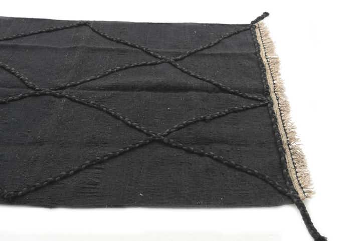 3' 8 x 5' 3 Hand Woven Kilim Modern Wool Rug