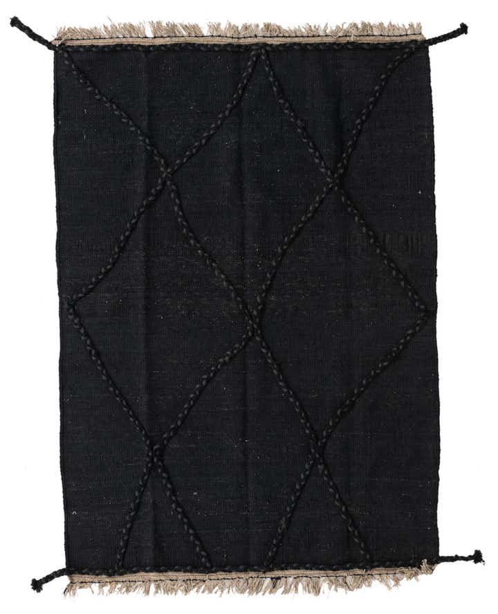 3' 8 x 5' 3 Hand Woven Kilim Modern Wool Rug