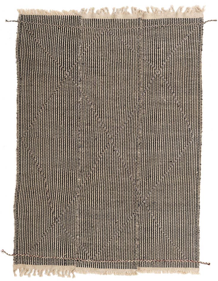 Detail image of 5' 8 x 8' 6 Hand Woven Kilim Modern Wool Rug