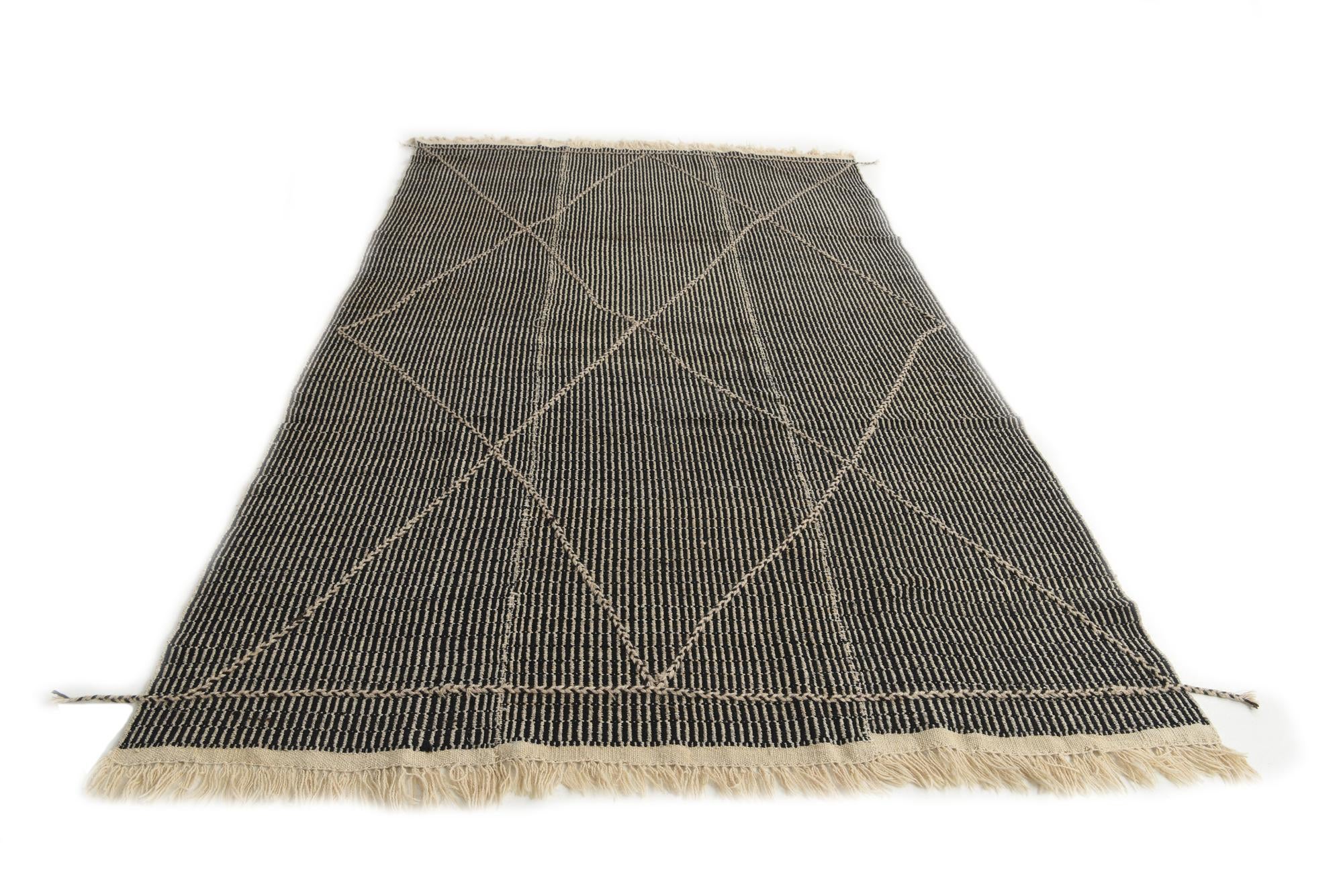 5' 10 x 9' 7 Hand Woven Kilim Modern Wool Rug