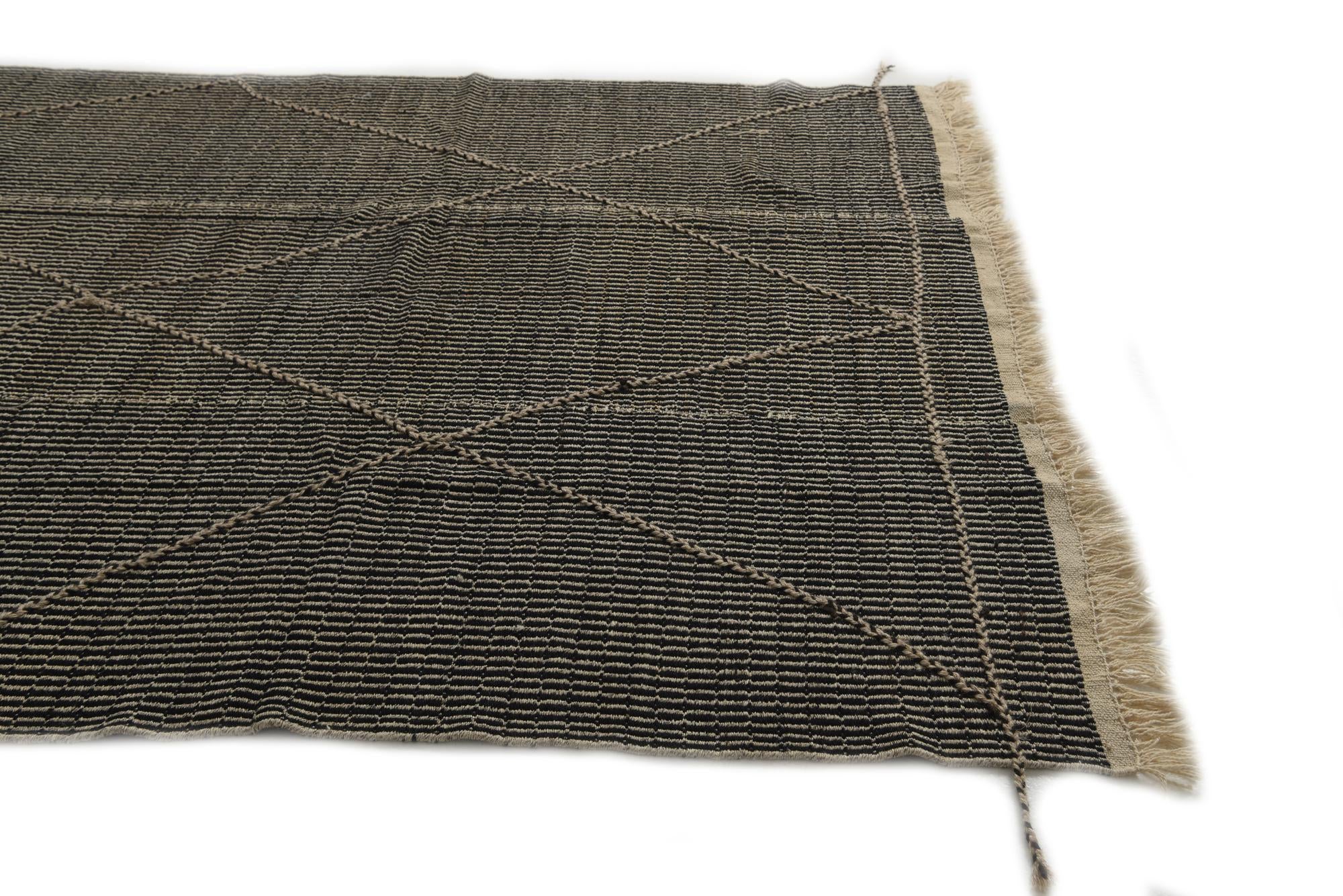 5' 10 x 9' 7 Hand Woven Kilim Modern Wool Rug