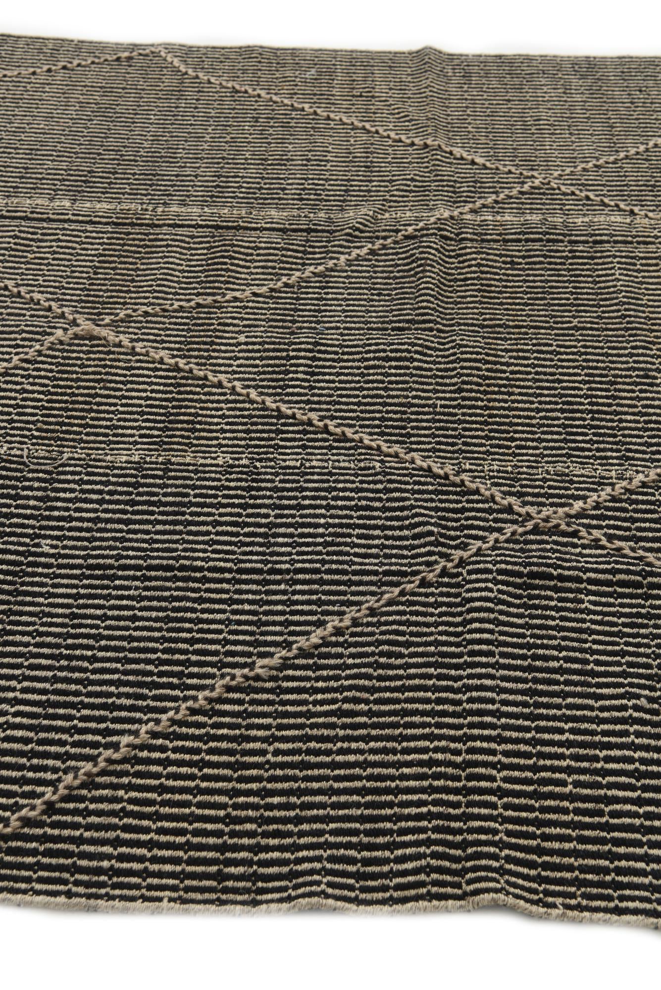5' 10 x 9' 7 Hand Woven Kilim Modern Wool Rug