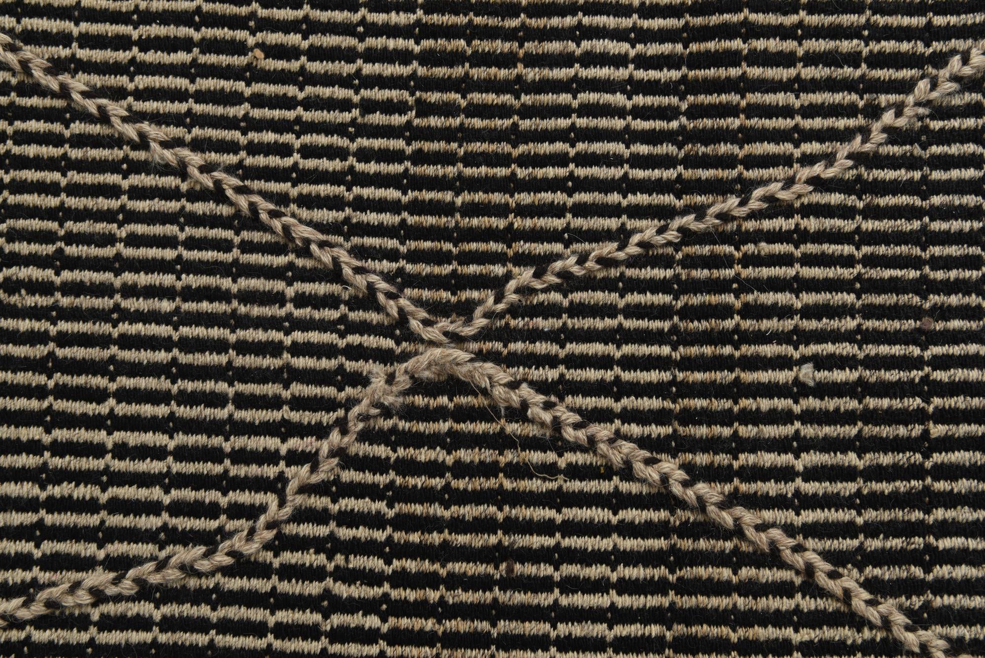 5' 10 x 9' 7 Hand Woven Kilim Modern Wool Rug