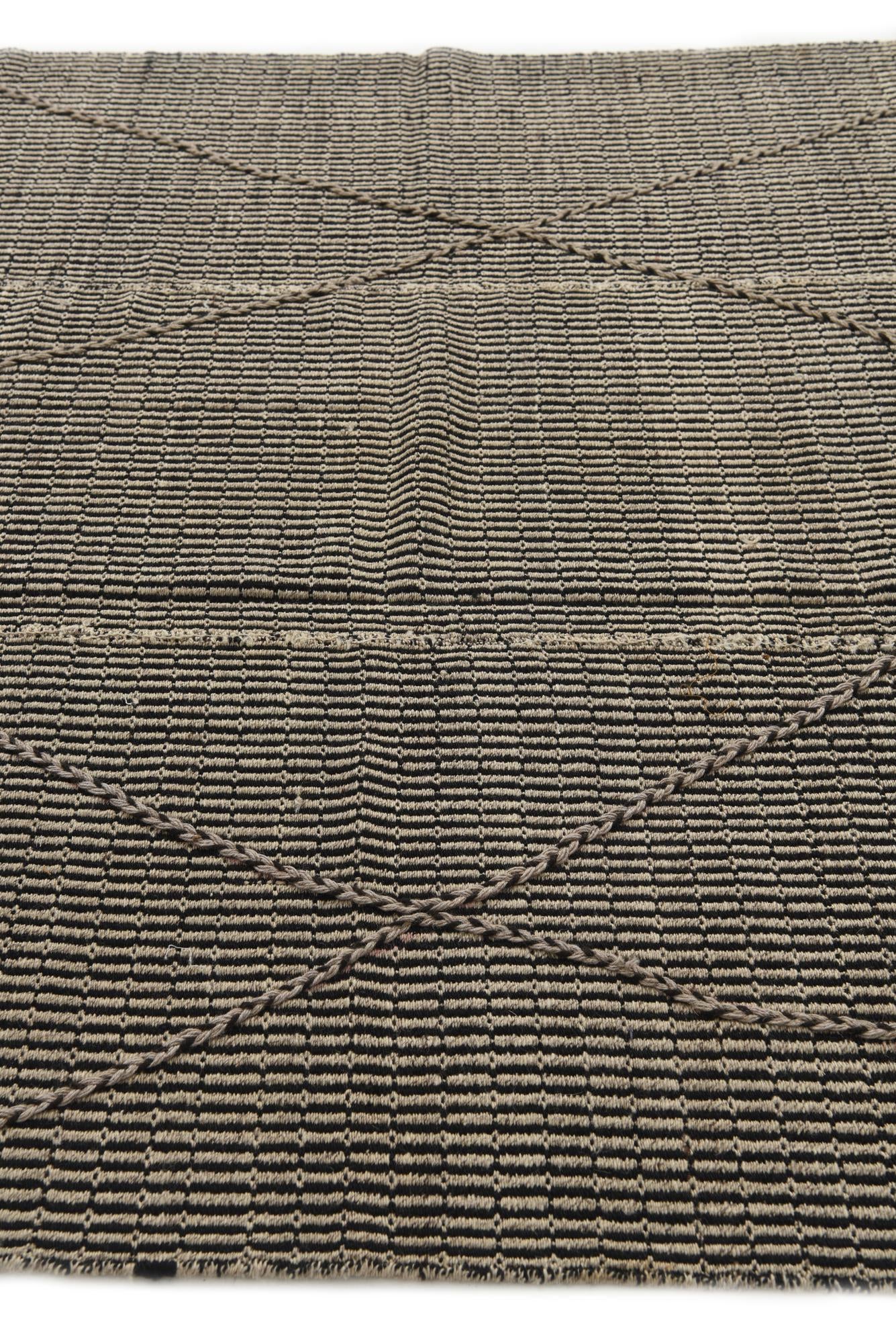 5' 10 x 9' 5 Hand Woven Kilim Modern Wool Rug