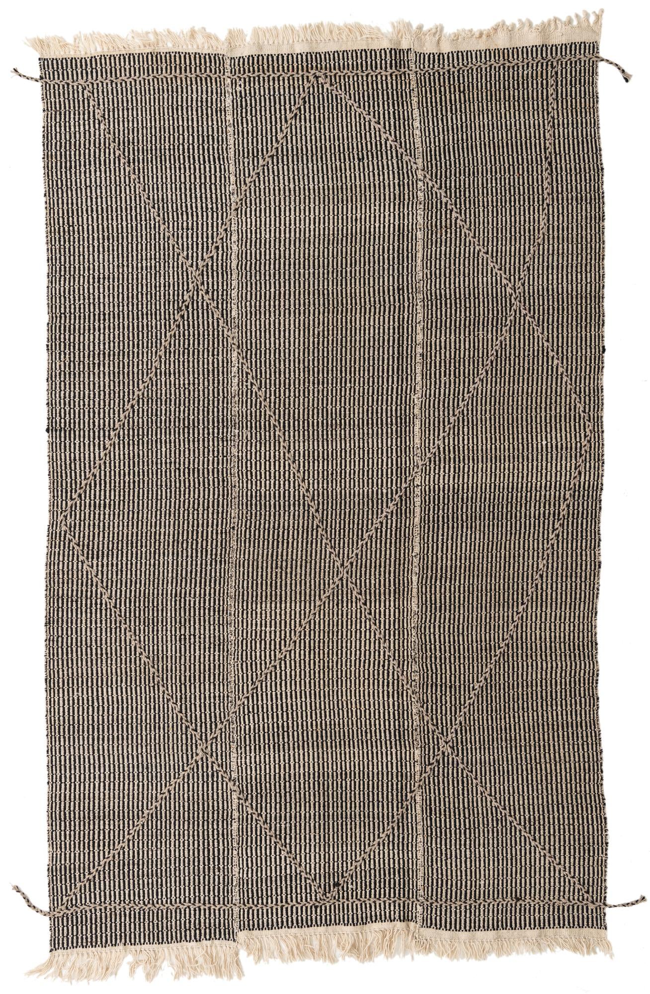5' 10 x 9' 5 Hand Woven Kilim Modern Wool Rug