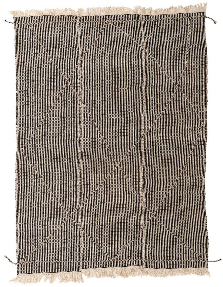 Detail image of 5' 10 x 9' 5 Hand Woven Kilim Modern Wool Rug