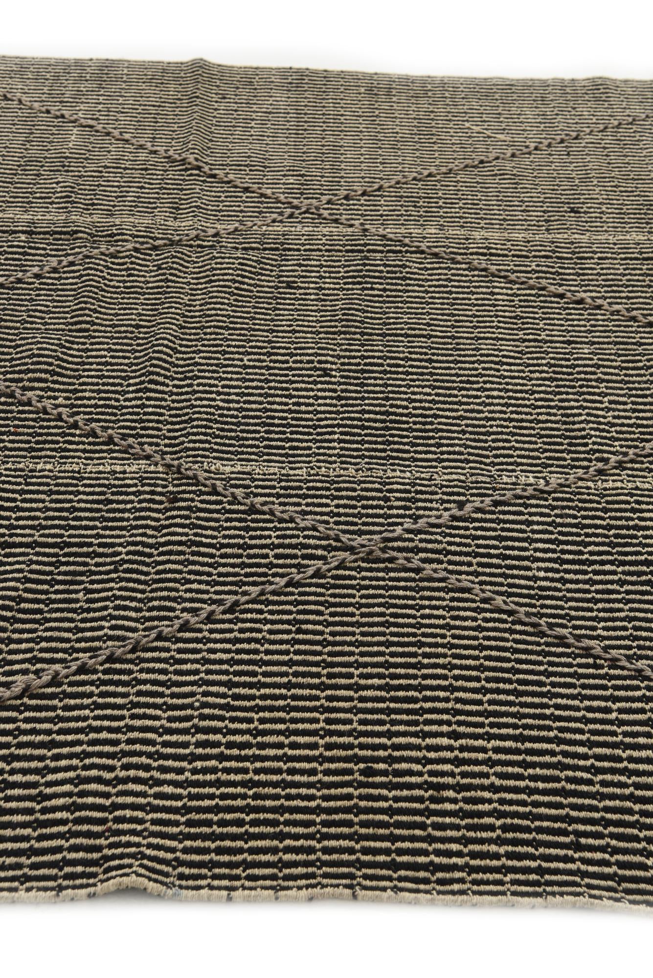5' 10 x 9' 5 Hand Woven Kilim Modern Wool Rug