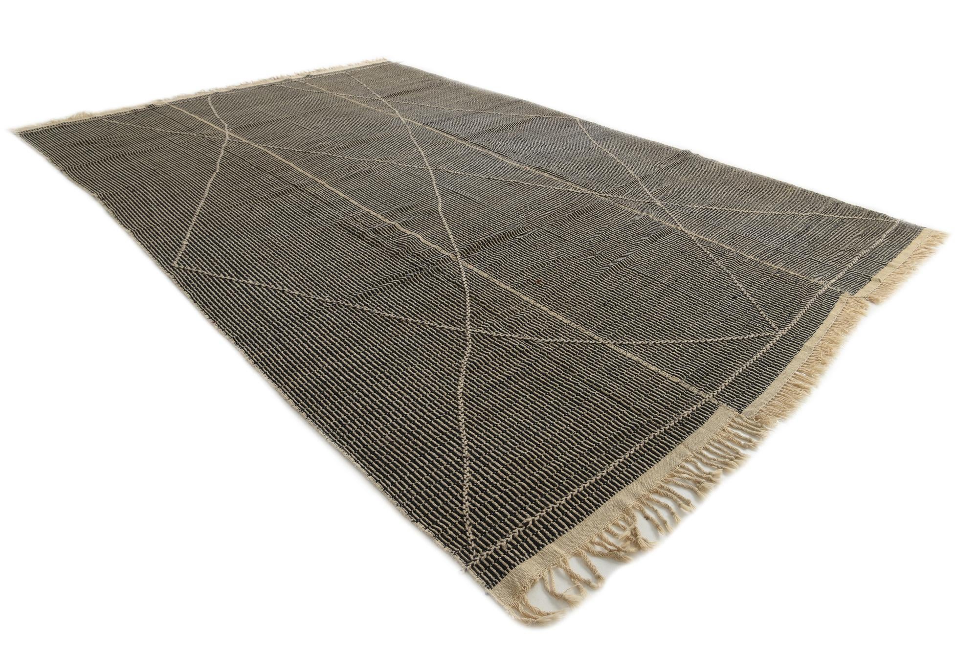 9' 7 x 15' Hand Woven Kilim Modern Wool Rug