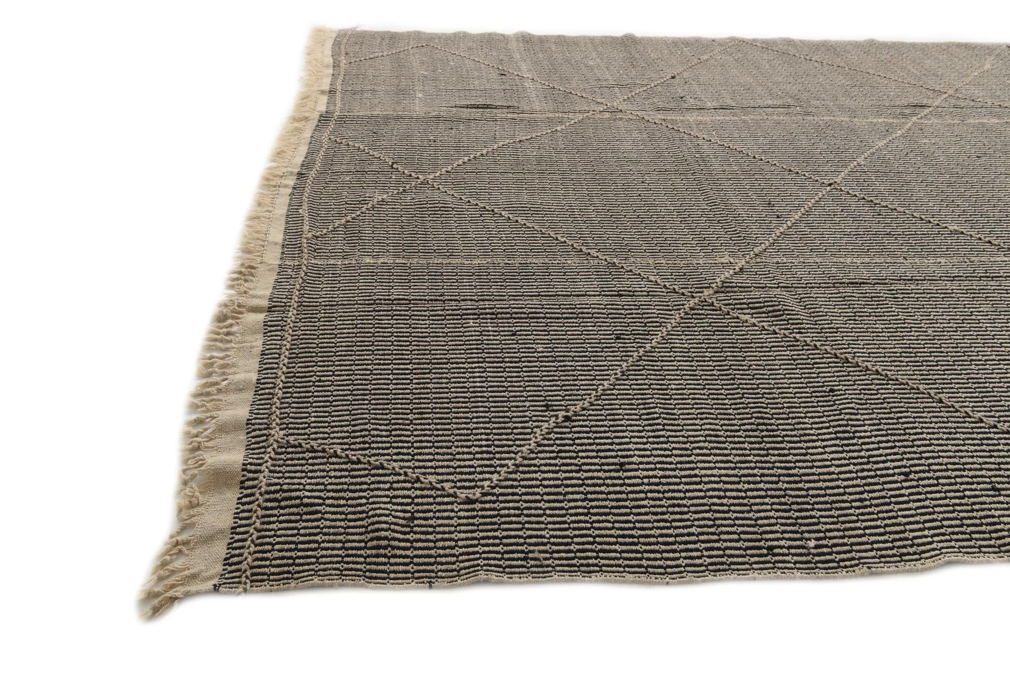 9' 3 x 14' 9 Hand Woven Kilim Modern Wool Rug