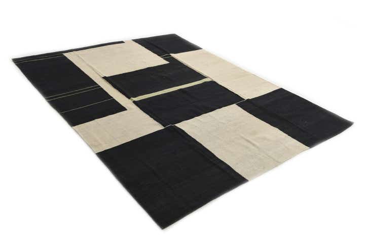 6' x 7' 7 Hand Woven Kilim Modern Wool Rug