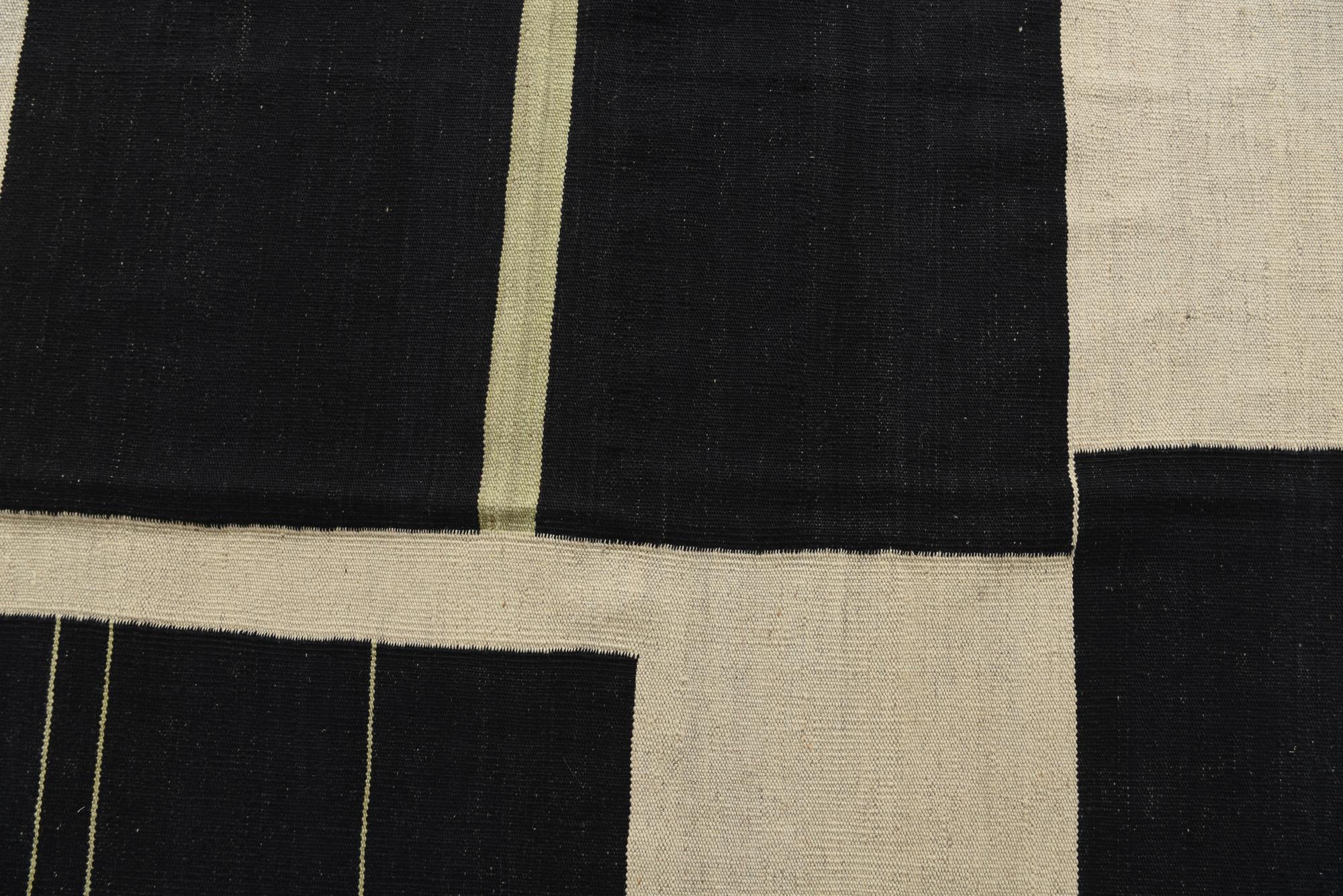 6' x 7' 7 Hand Woven Kilim Modern Wool Rug