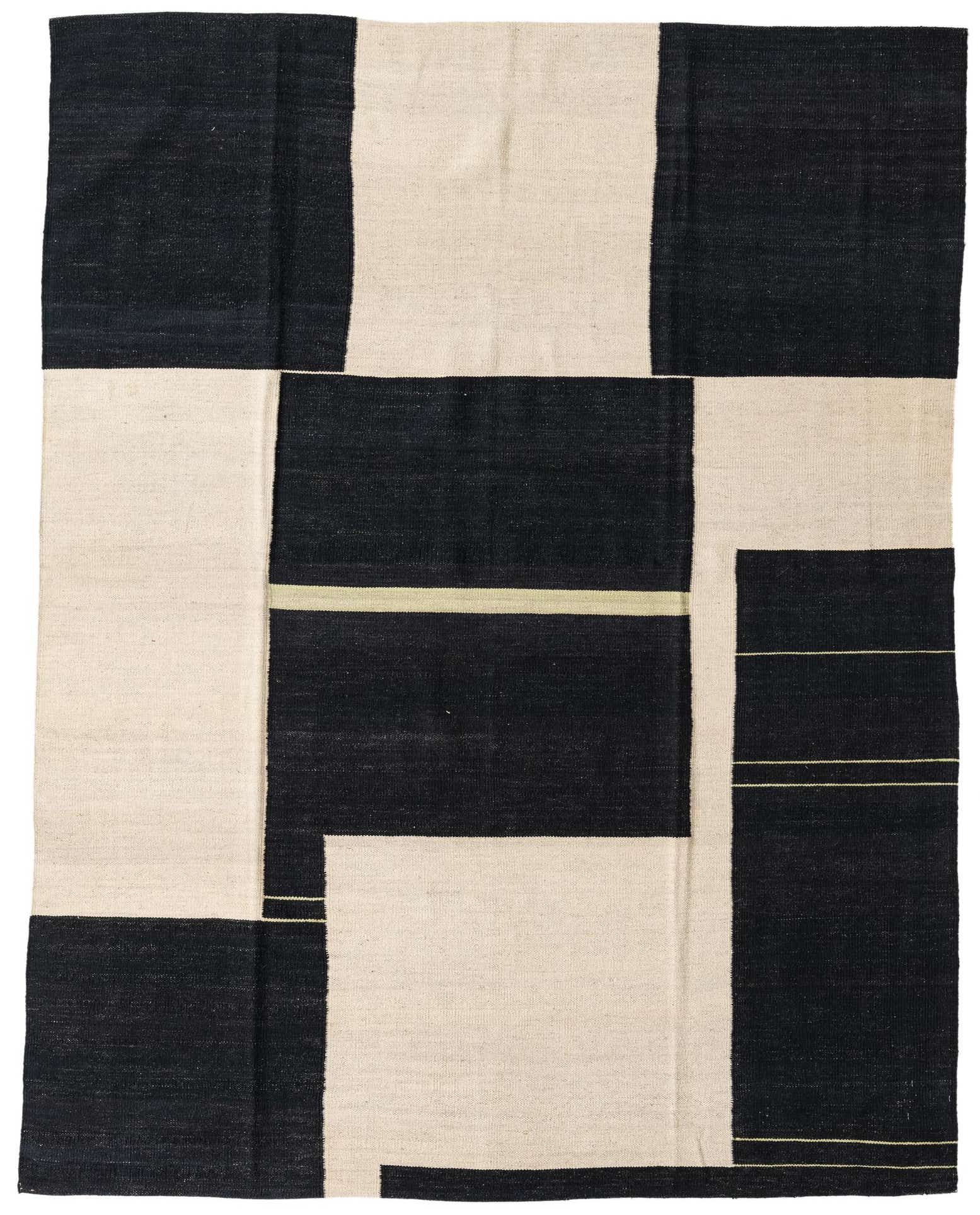 6' x 7' 7 Hand Woven Kilim Modern Wool Rug