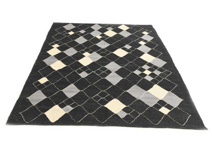5' x 6' 4 Hand Woven Kilim Modern Wool Rug
