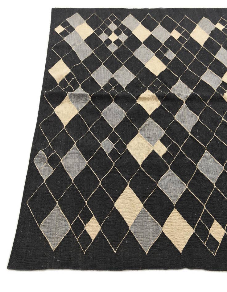 Detail image of 5' x 6'  Hand Woven Kilim Modern Wool Rug