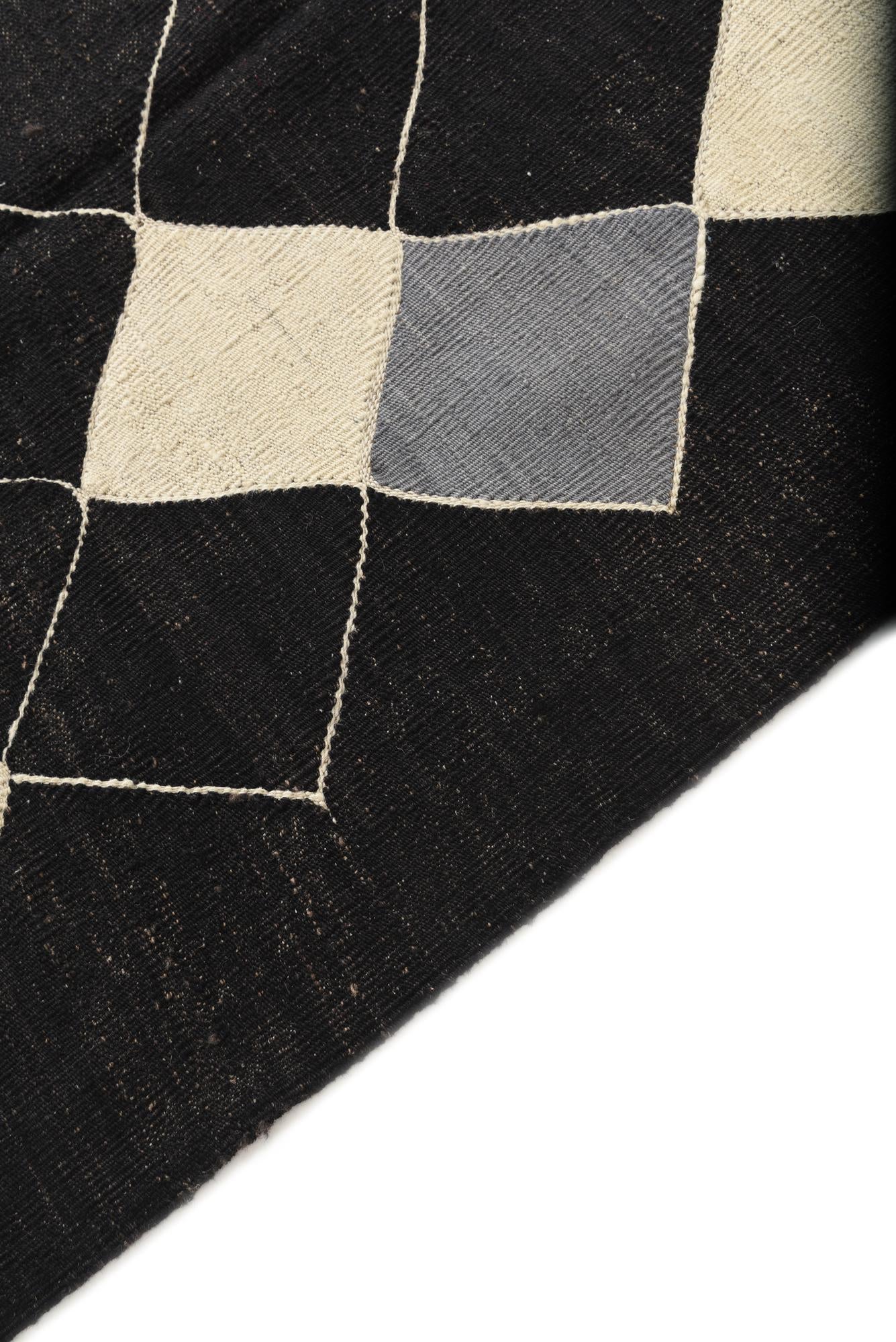 8' 8 x 9' 9 Hand Woven Kilim Modern Wool Rug