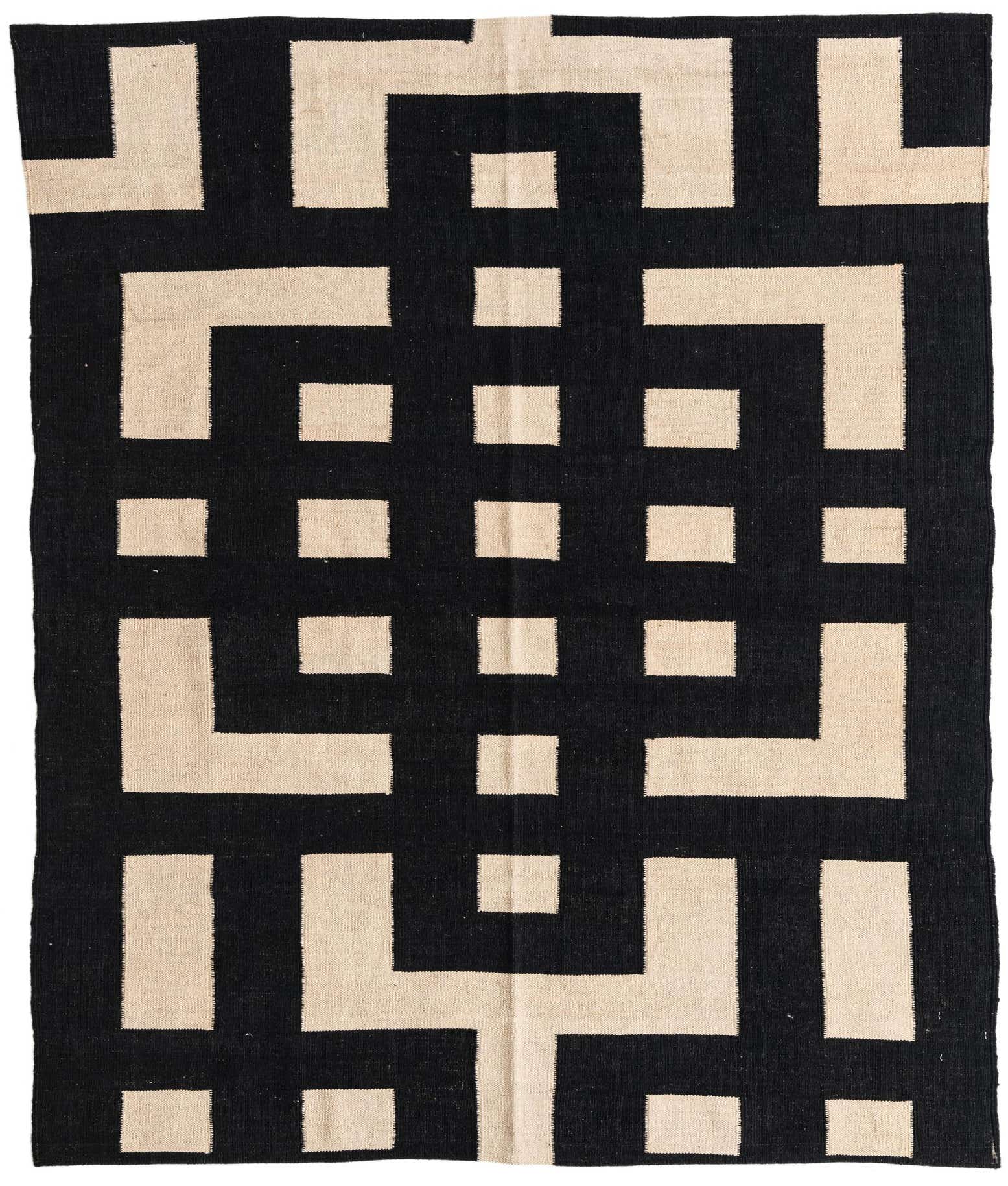 5' 4 x 6' 4 Hand Woven Kilim Modern Wool Rug