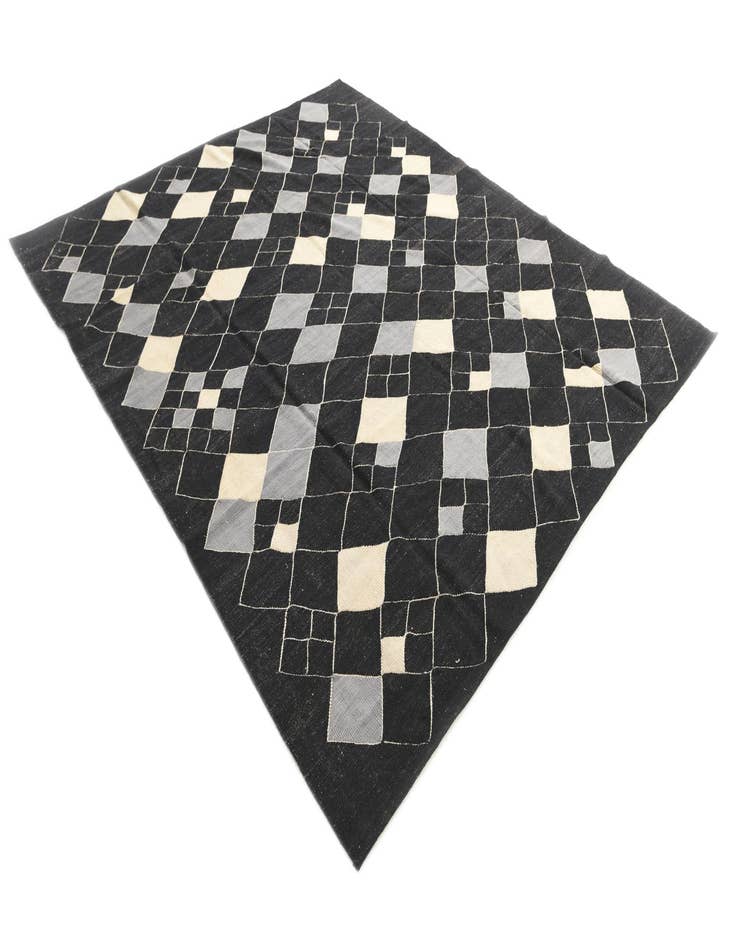 Detail image of 8' 1 x 9' 4  Hand Woven Kilim Modern Wool Rug