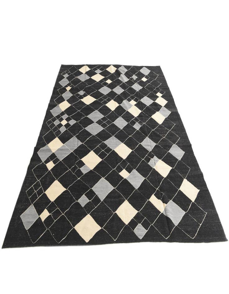 Detail image of 8' 1 x 9' 4  Hand Woven Kilim Modern Wool Rug