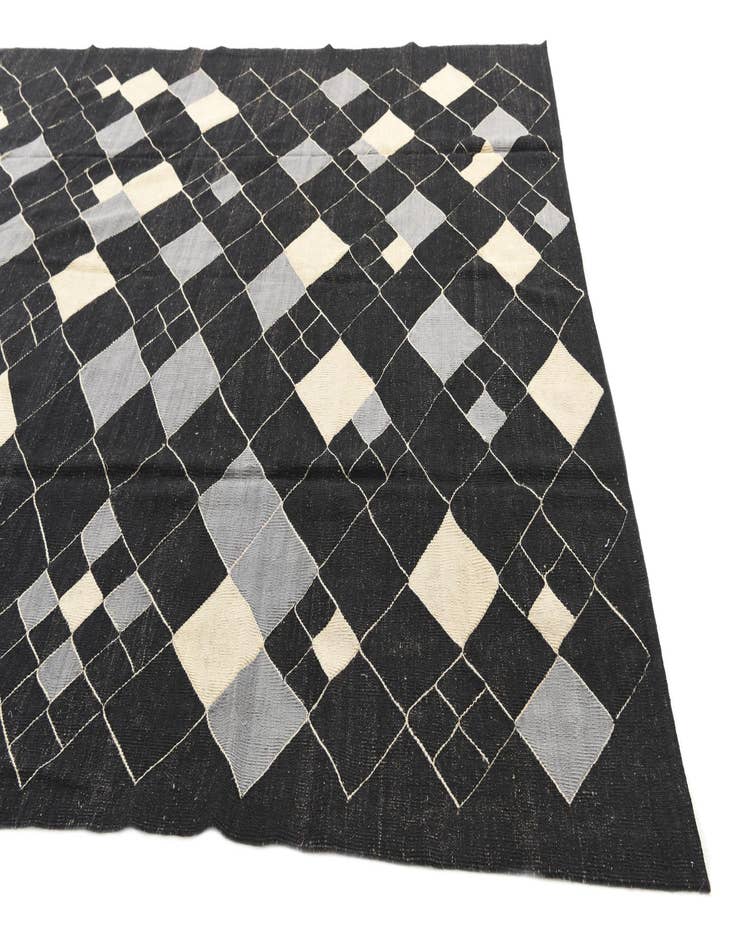 Detail image of 8' 1 x 9' 4  Hand Woven Kilim Modern Wool Rug