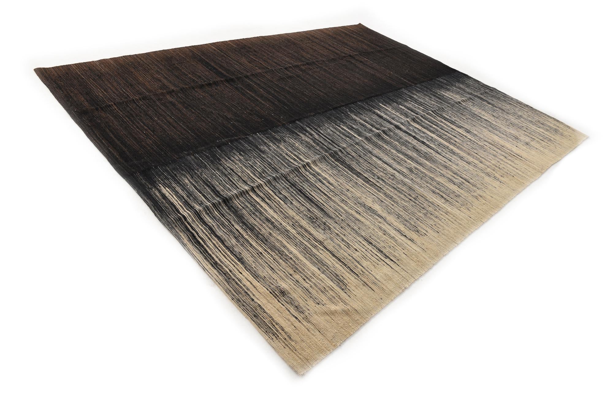 9' x 11' 7 Hand Knotted Kilim Modern Wool Rug