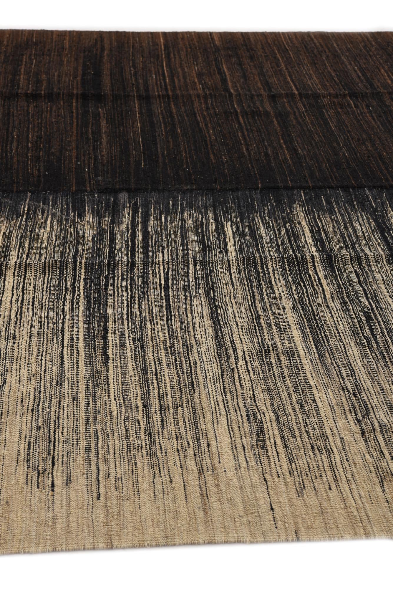 9' x 11' 7 Hand Knotted Kilim Modern Wool Rug