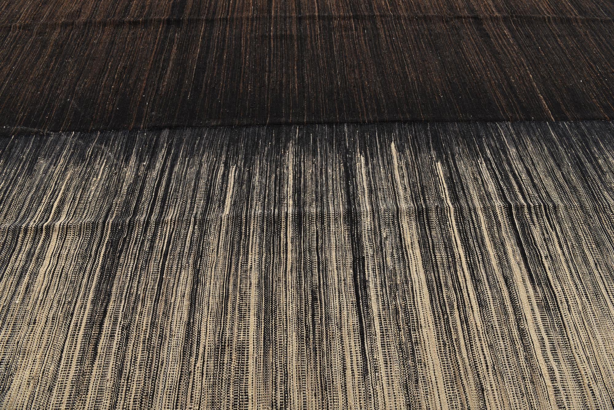 9' x 11' 7 Hand Knotted Kilim Modern Wool Rug