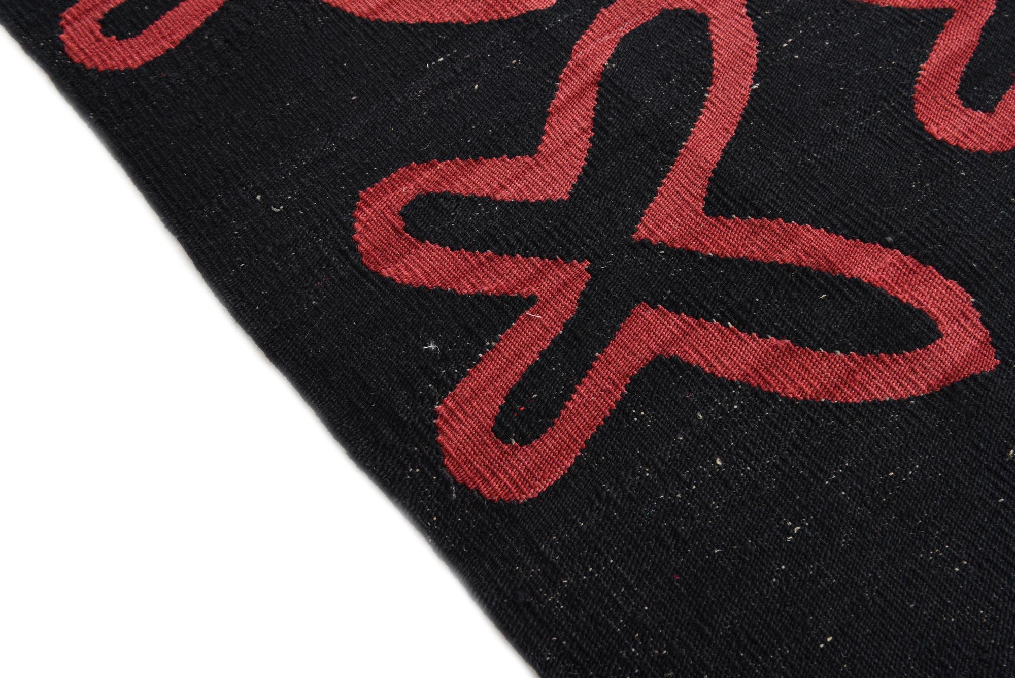5' 2 x 6' 5 Hand Woven Kilim Modern Wool Rug