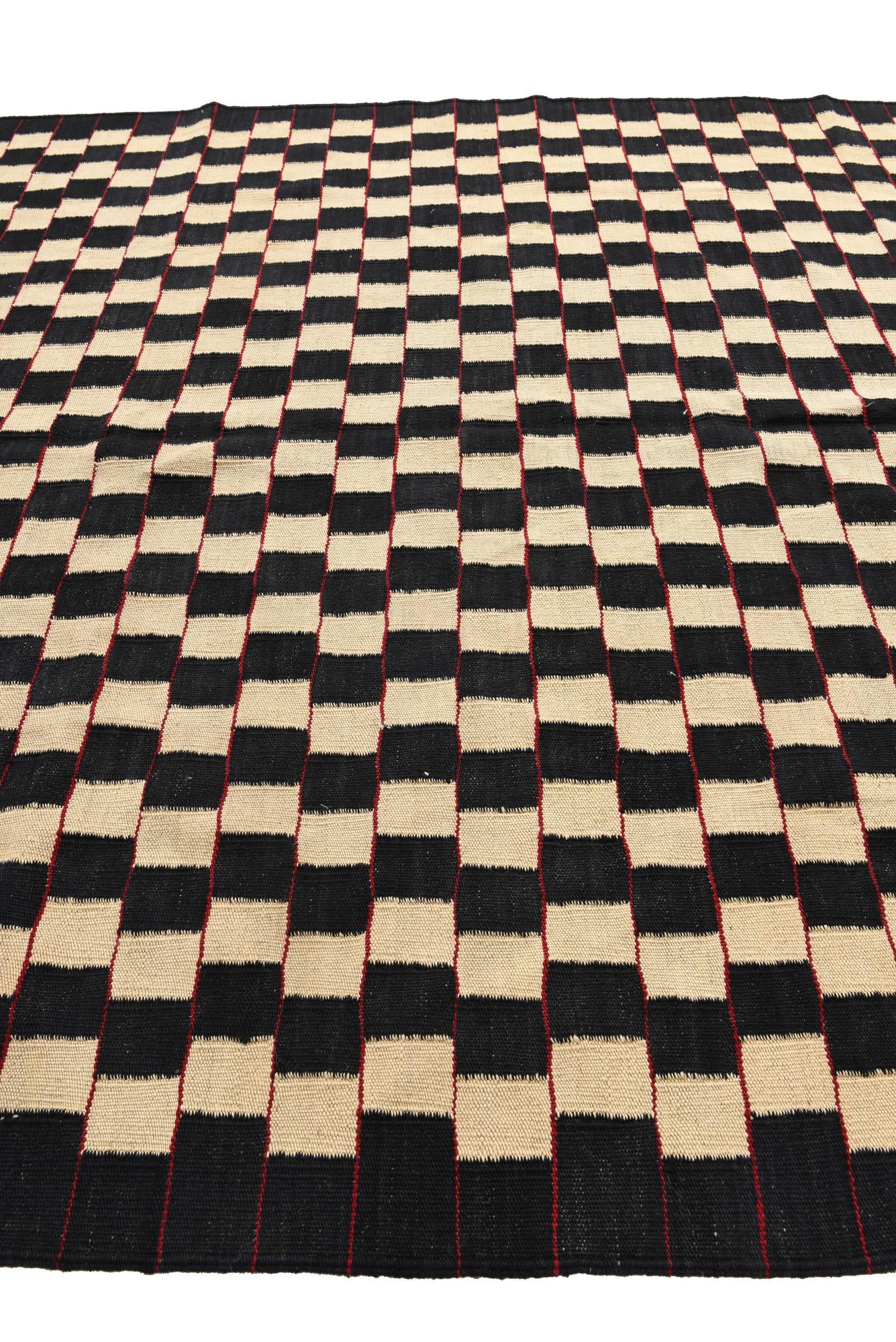 5' 8 x 7' 7 Hand Woven Kilim Modern Wool Rug