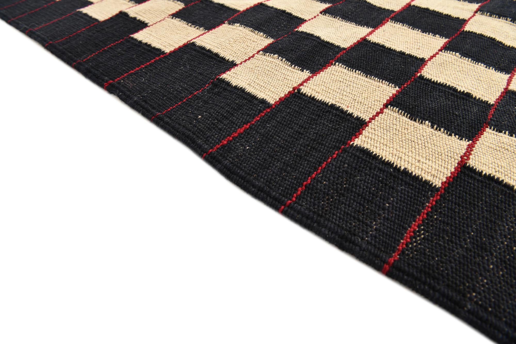 5' 8 x 7' 7 Hand Woven Kilim Modern Wool Rug