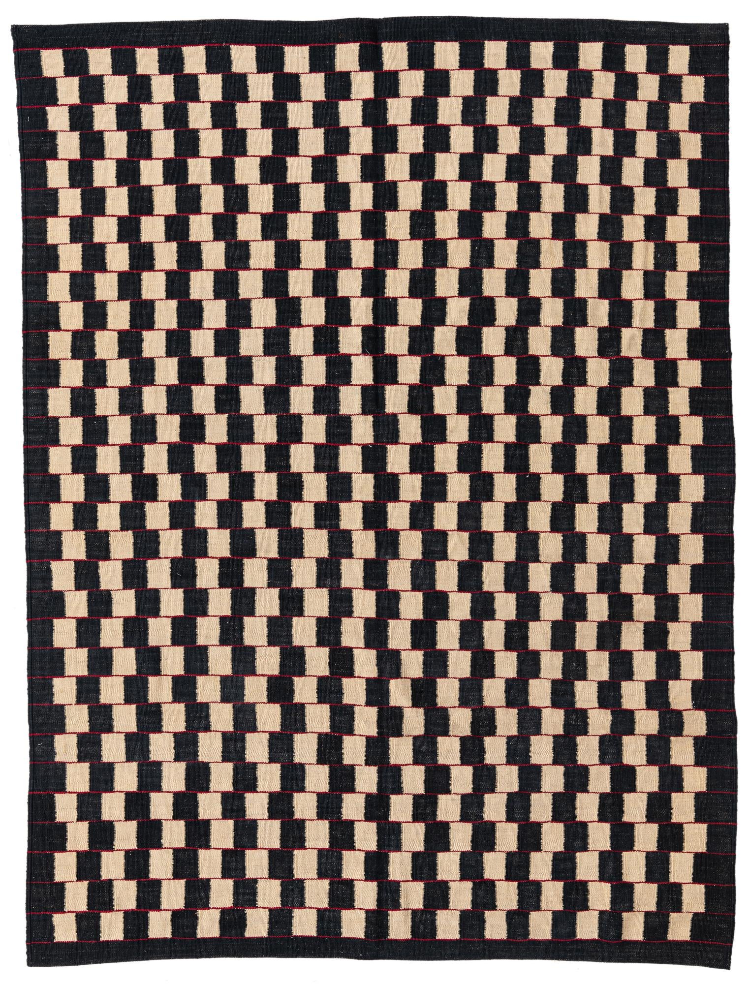 5' 8 x 7' 7 Hand Woven Kilim Modern Wool Rug