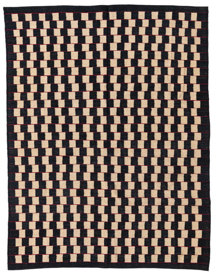 Detail image of 5' 8 x 7' 7 Hand Woven Kilim Modern Wool Rug