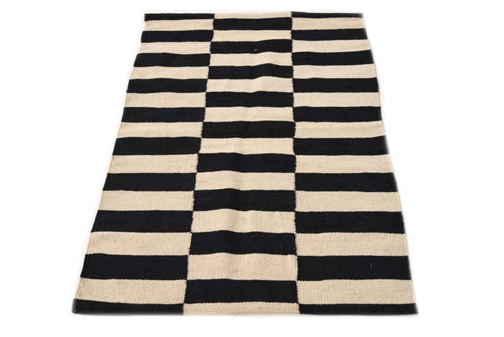 2' 6 x 3' 9 Hand Woven Kilim Modern Wool Rug