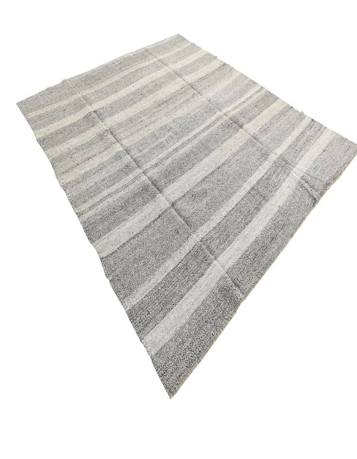 Detail image of 8' 4 x 9' 1  Hand Woven Kilim Modern Wool Rug