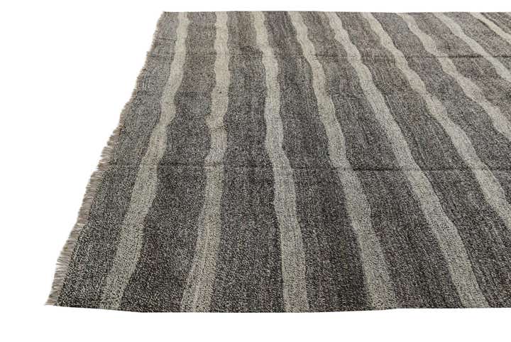 8' 8 x 9' 8 Hand Woven Kilim Modern Wool Rug