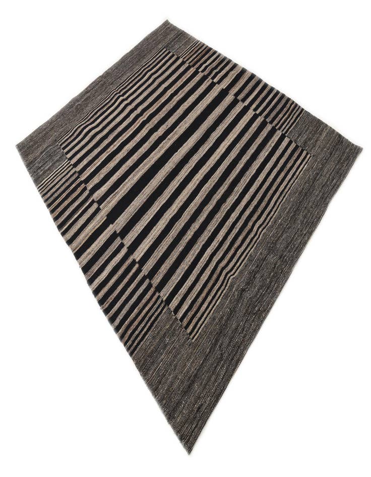 Detail image of 5' 2 x 6' 5 Hand Woven Kilim Modern Wool Rug