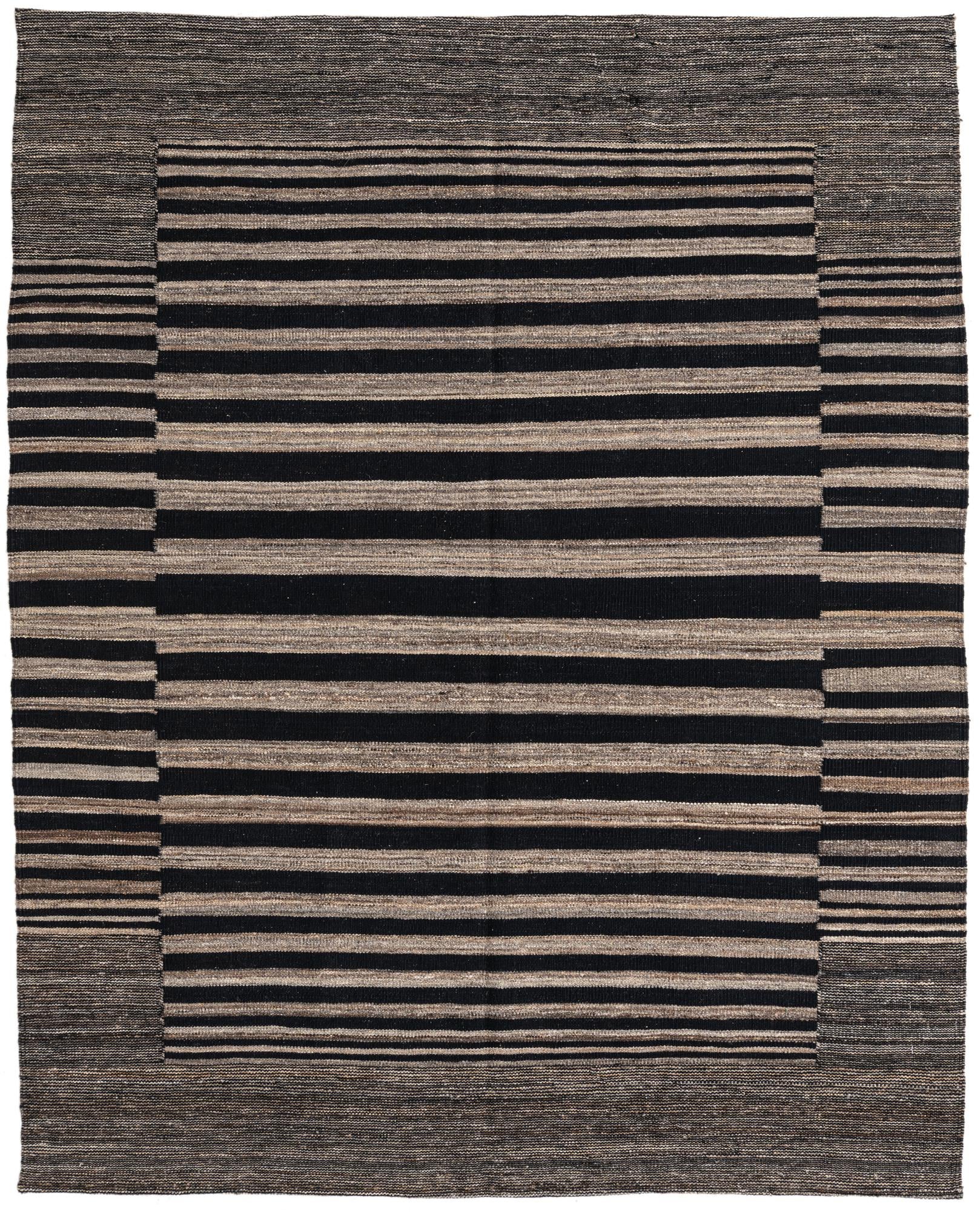 5' 2 x 6' 5 Hand Woven Kilim Modern Wool Rug