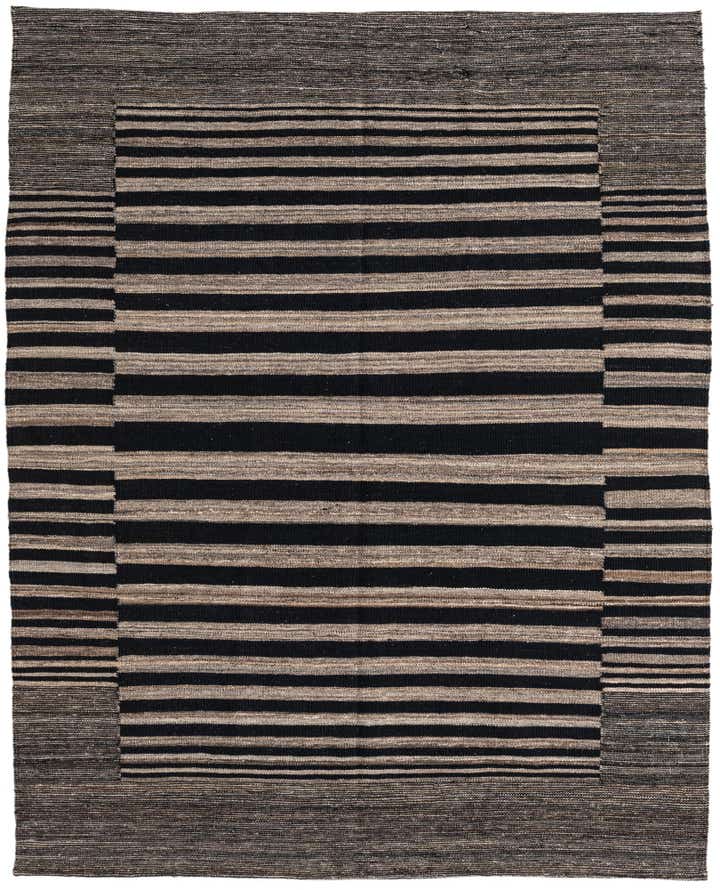 5' 2 x 6' 5 Hand Woven Kilim Modern Wool Rug