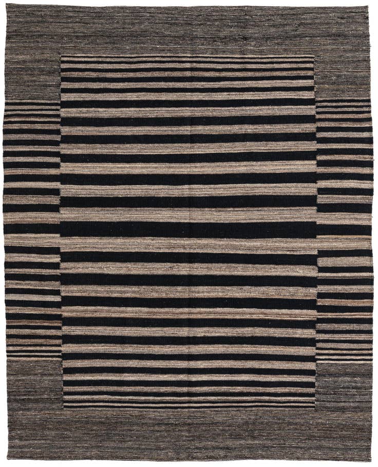 Detail image of 5' 2 x 6' 5 Hand Woven Kilim Modern Wool Rug
