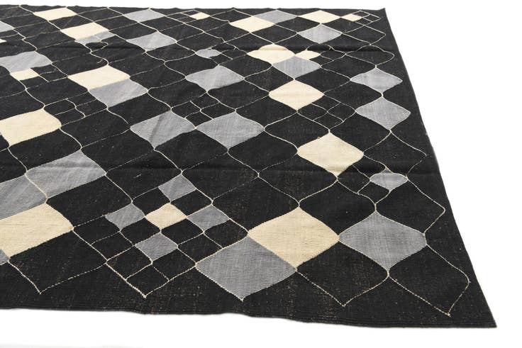 Detail image of 8' 3 x 9' 10 Hand Woven Kilim Modern Wool Rug