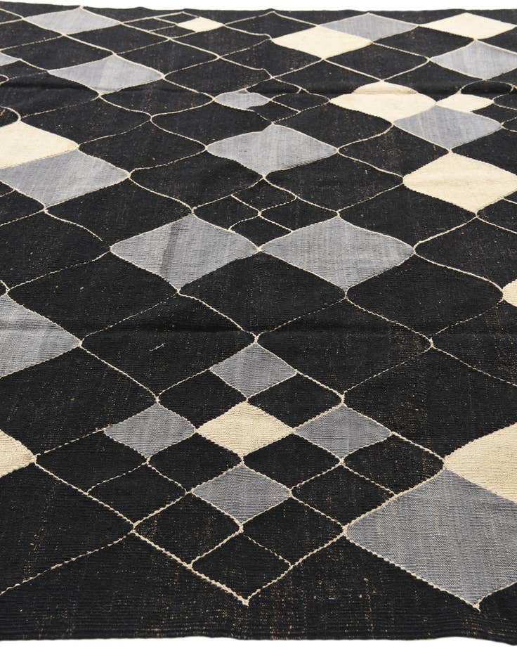 Detail image of 8' 3 x 9' 10  Hand Woven Kilim Modern Wool Rug