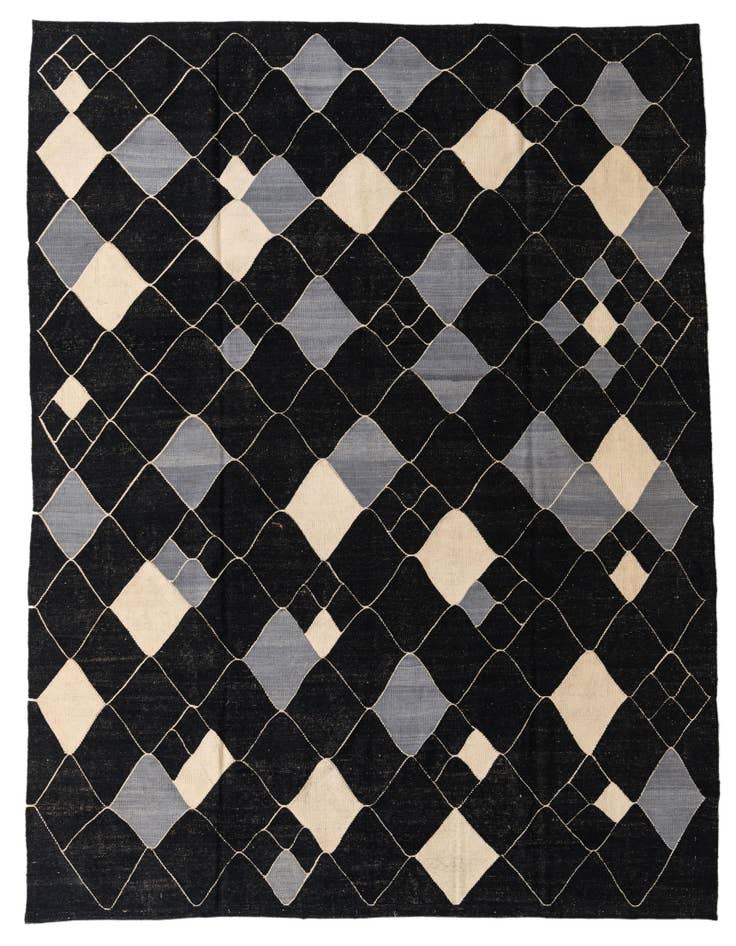 Detail image of 8' 3 x 9' 10 Hand Woven Kilim Modern Wool Rug