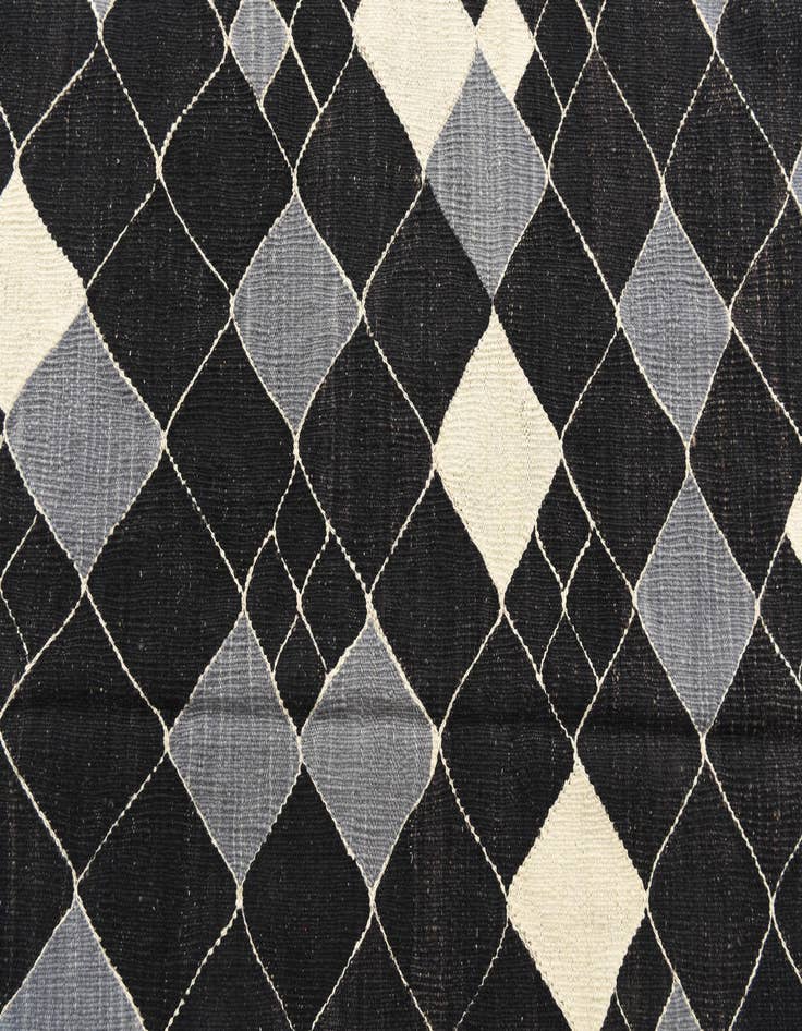 Detail image of 6' 1 x 7' 9  Hand Woven Kilim Modern Wool Rug
