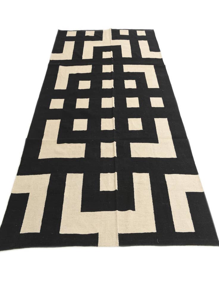 Detail image of 6' 10 x 9' 7  Hand Woven Kilim Modern Wool Rug