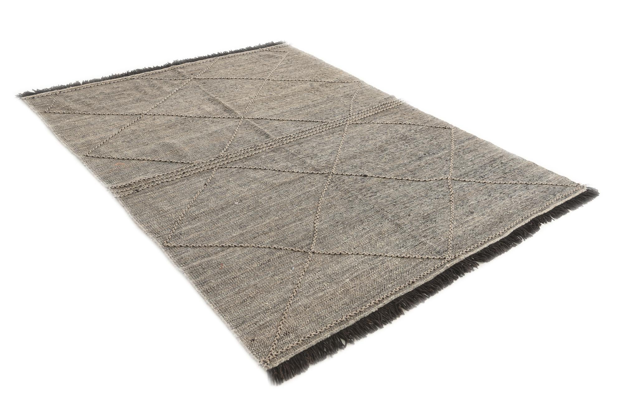 6' x 7' 8 Hand Woven Kilim Modern Wool Rug