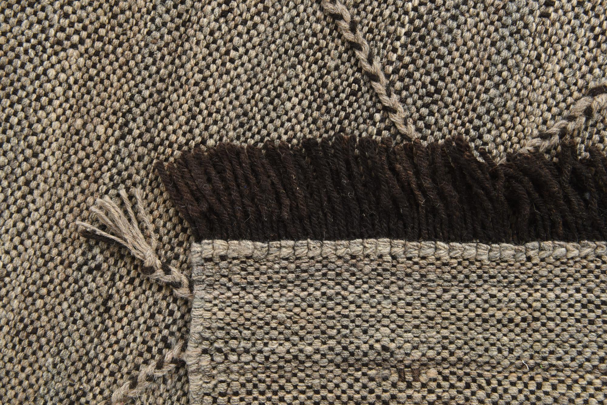 6' x 7' 8 Hand Woven Kilim Modern Wool Rug