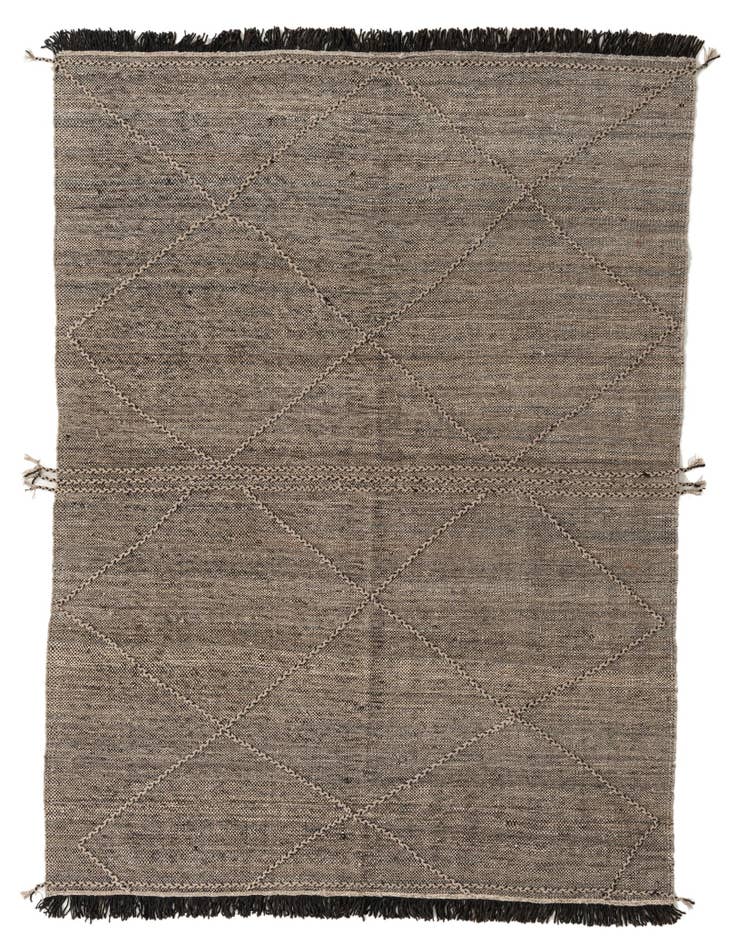 Detail image of 6' x 7' 8 Hand Woven Kilim Modern Wool Rug