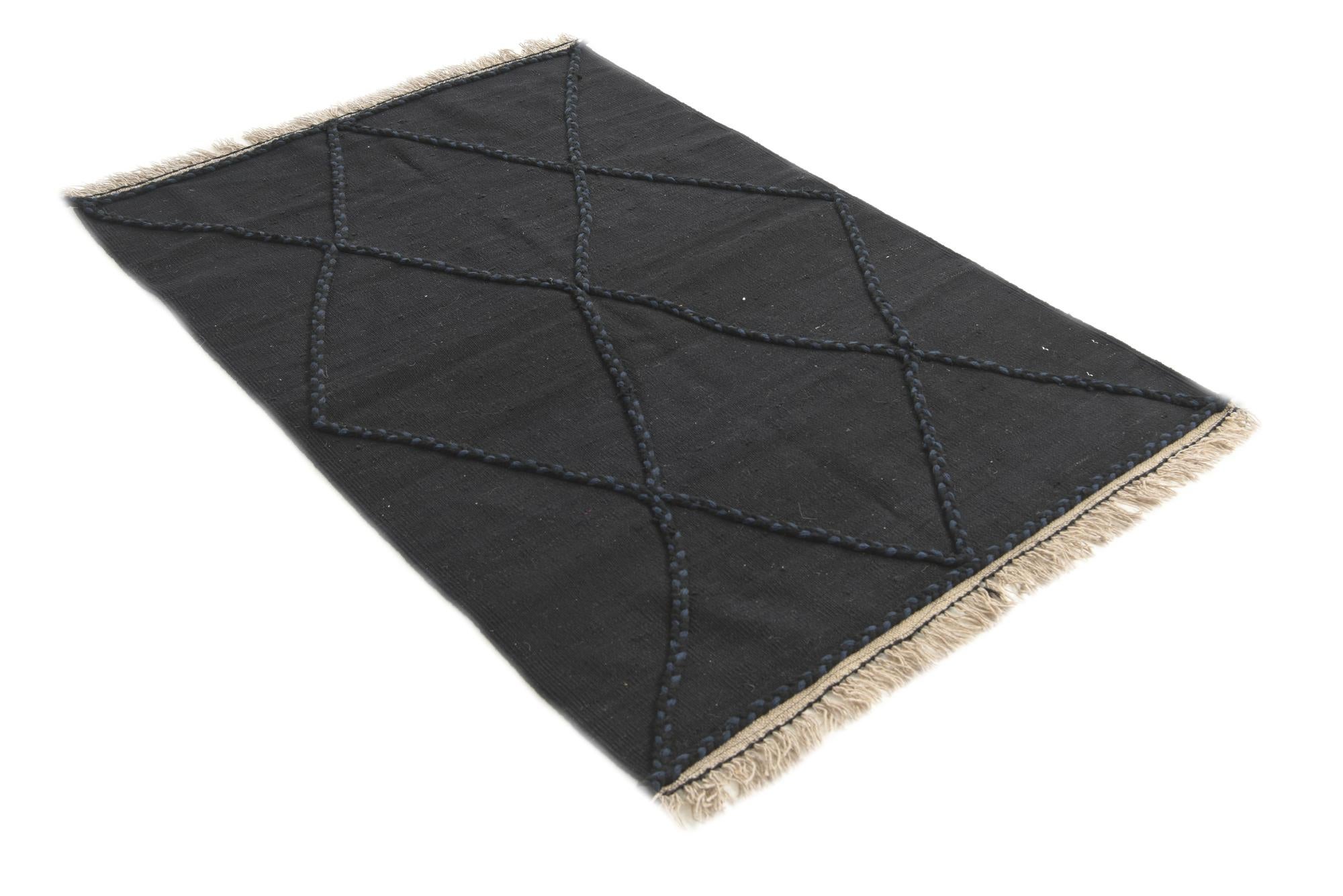 3' 6 x 5' 3 Hand Woven Kilim Modern Wool Rug
