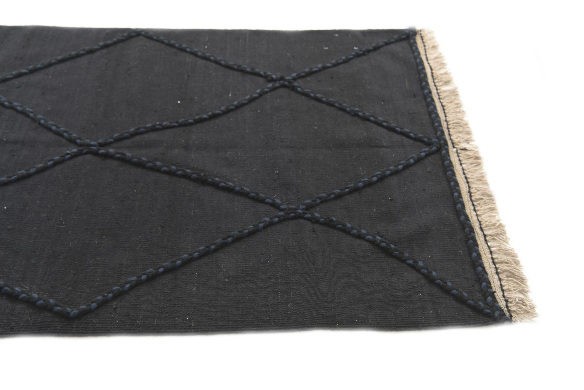 3' 6 x 5' 3 Hand Woven Kilim Modern Wool Rug