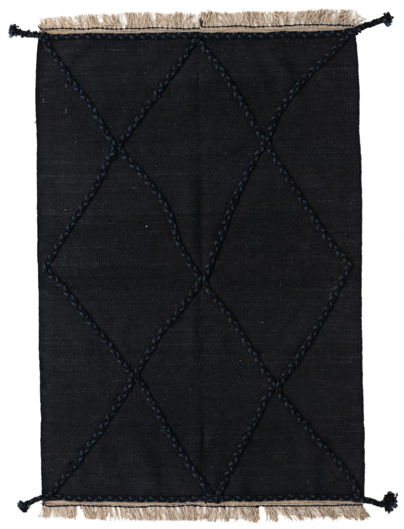 3' 6 x 5' 3 Hand Woven Kilim Modern Wool Rug